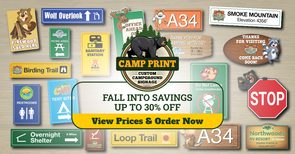 Custom Campground Sign Sale